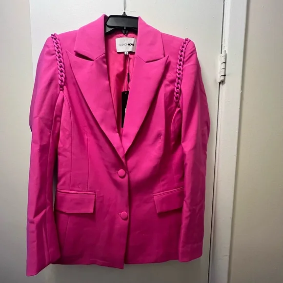 Fashion Nova Hot Pink Blazer - Picture 3 of 5